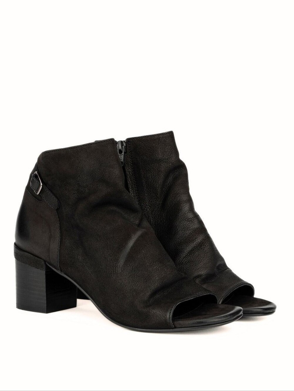 Vintage Foundry Co. Sabrina Boots Peep Toe Black Leather Sz 8.5 New $165 SH22